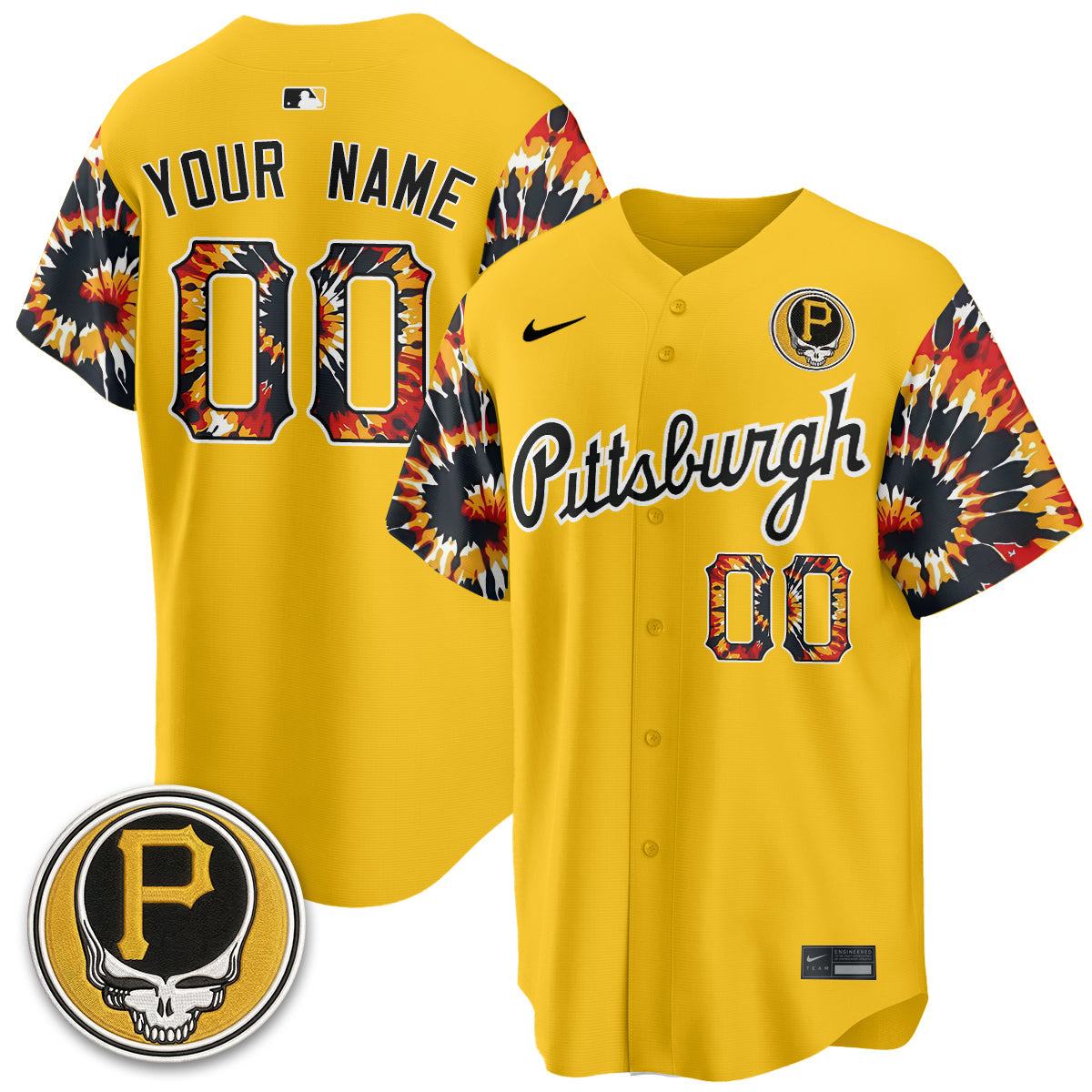 PIT x Grateful Dead Vapor Limited Custom Jersey - Stitched