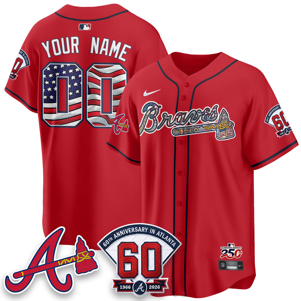 ATL 2026 Independence Day USA Vapor Limited Custom Jersey - Stitched