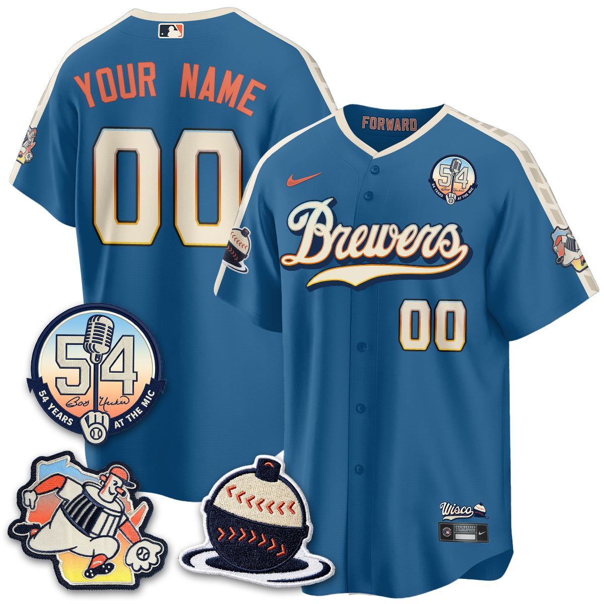 MIL 2026 City Connect Bob Uecker Vapor Limited Custom  Jersey - Stitched V1