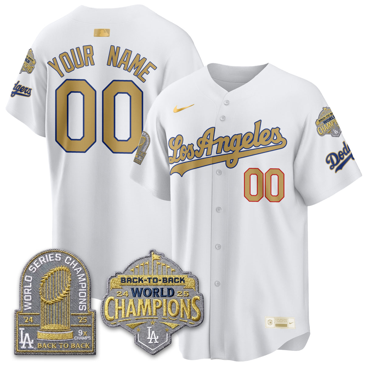 CUSTOM LAD Gold Collection Vapor Limited Jersey - 9x & B2B Champs - Stitched