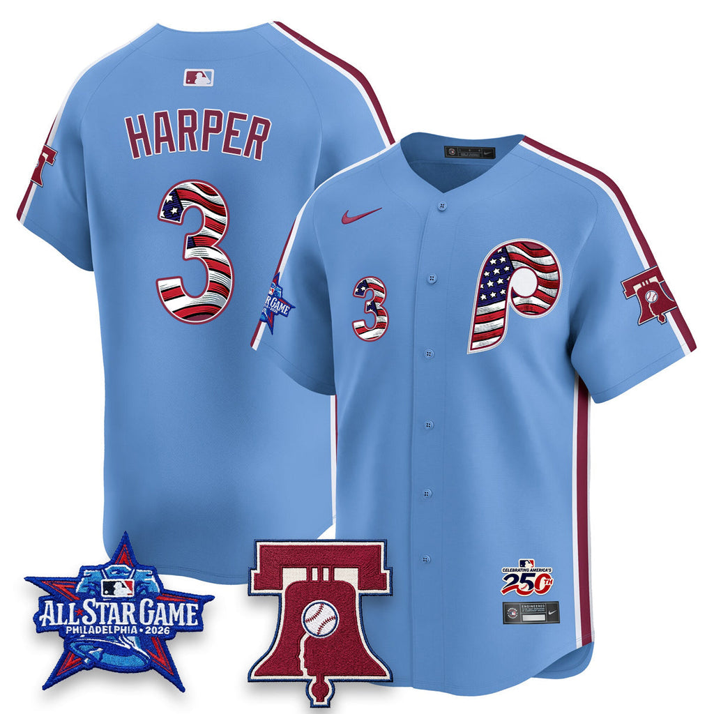 PHI 2026 Independence Day USA Vapor Limited Pinstripe Jersey - Stitched (Tiktok)