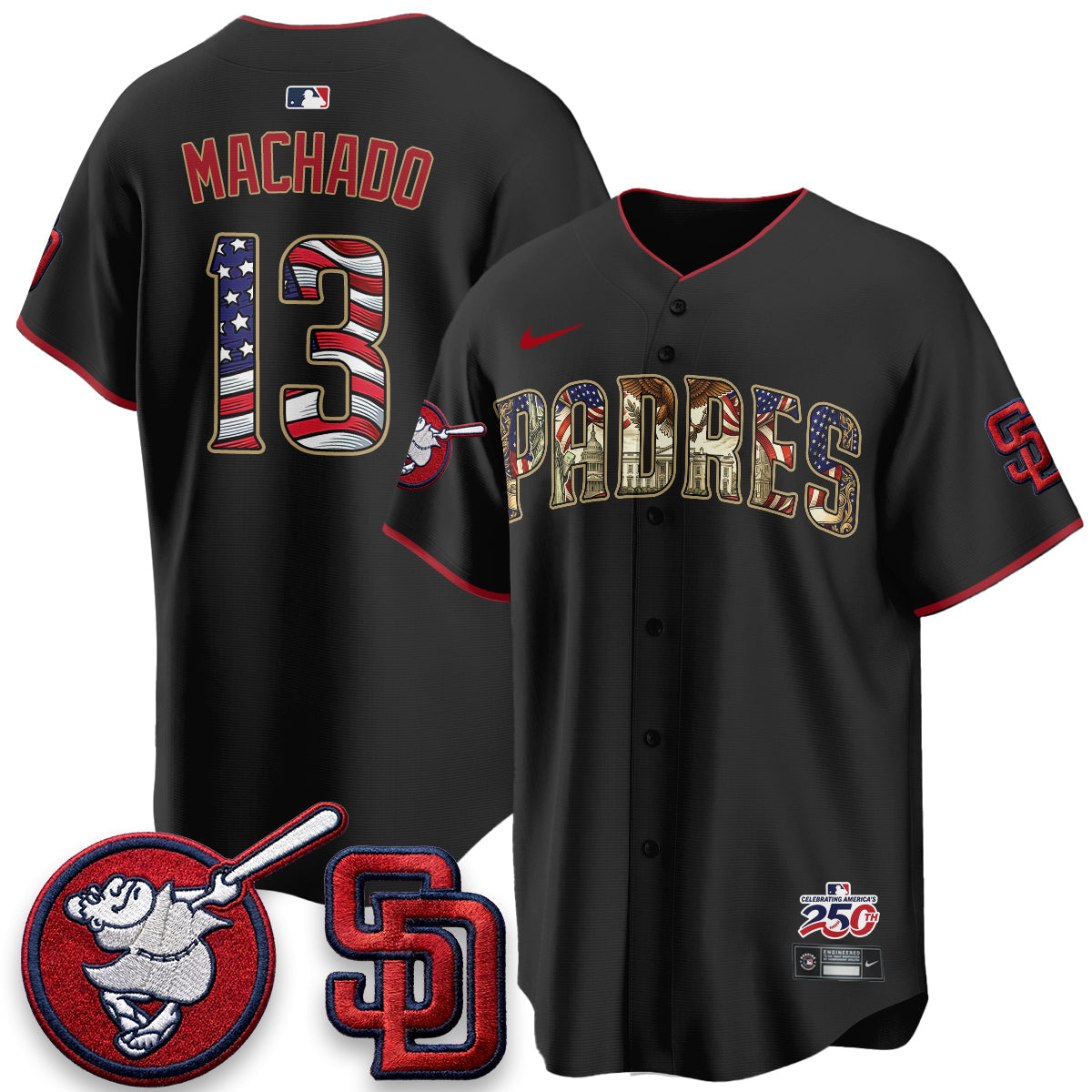 SD 2026 Independence Day USA Vapor Limited White Jersey - Stitched