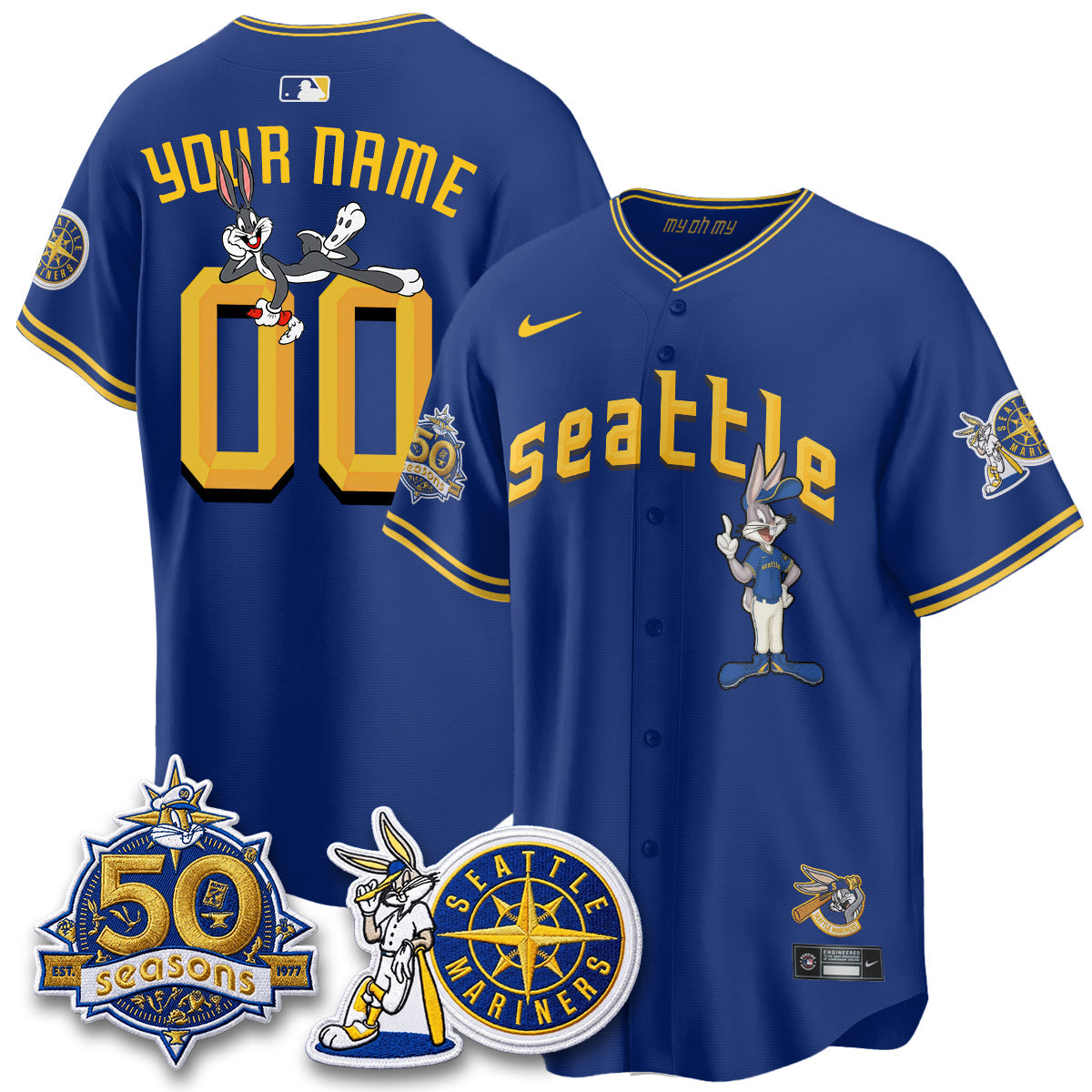SEA x Bunny Vapor Premier Limited Custom Jersey - Stitched