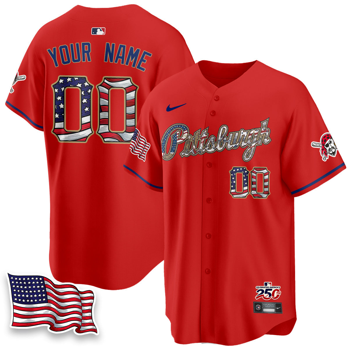 PIT 2026 Independence Day USA Vapor Limited Custom Jersey - Stitched