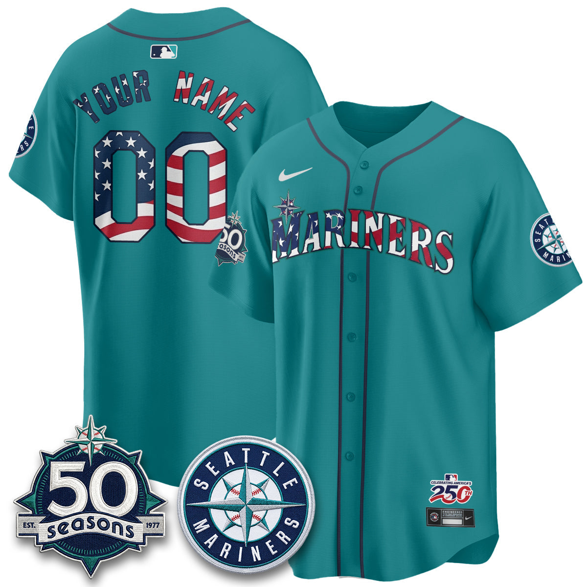 SEA Americana 2026 Vapor Limited Custom Jersey - Stitched
