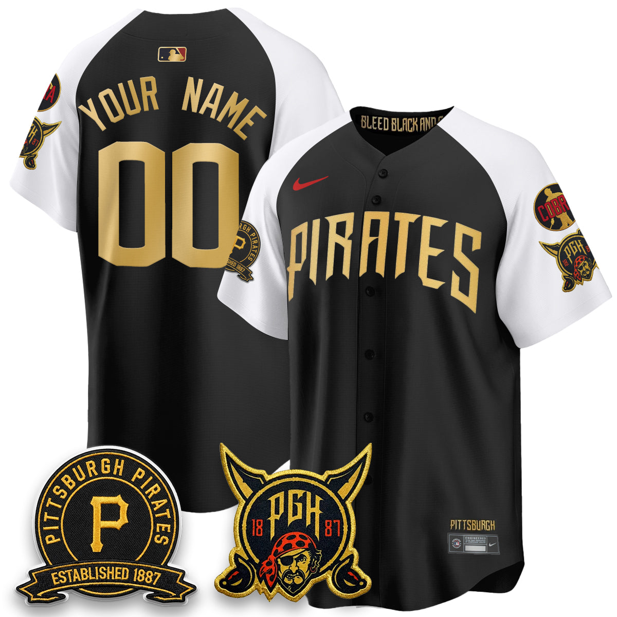 PIT Vapor Limited Custom Jersey - Cobra & Est 1887 Patch - Stitched