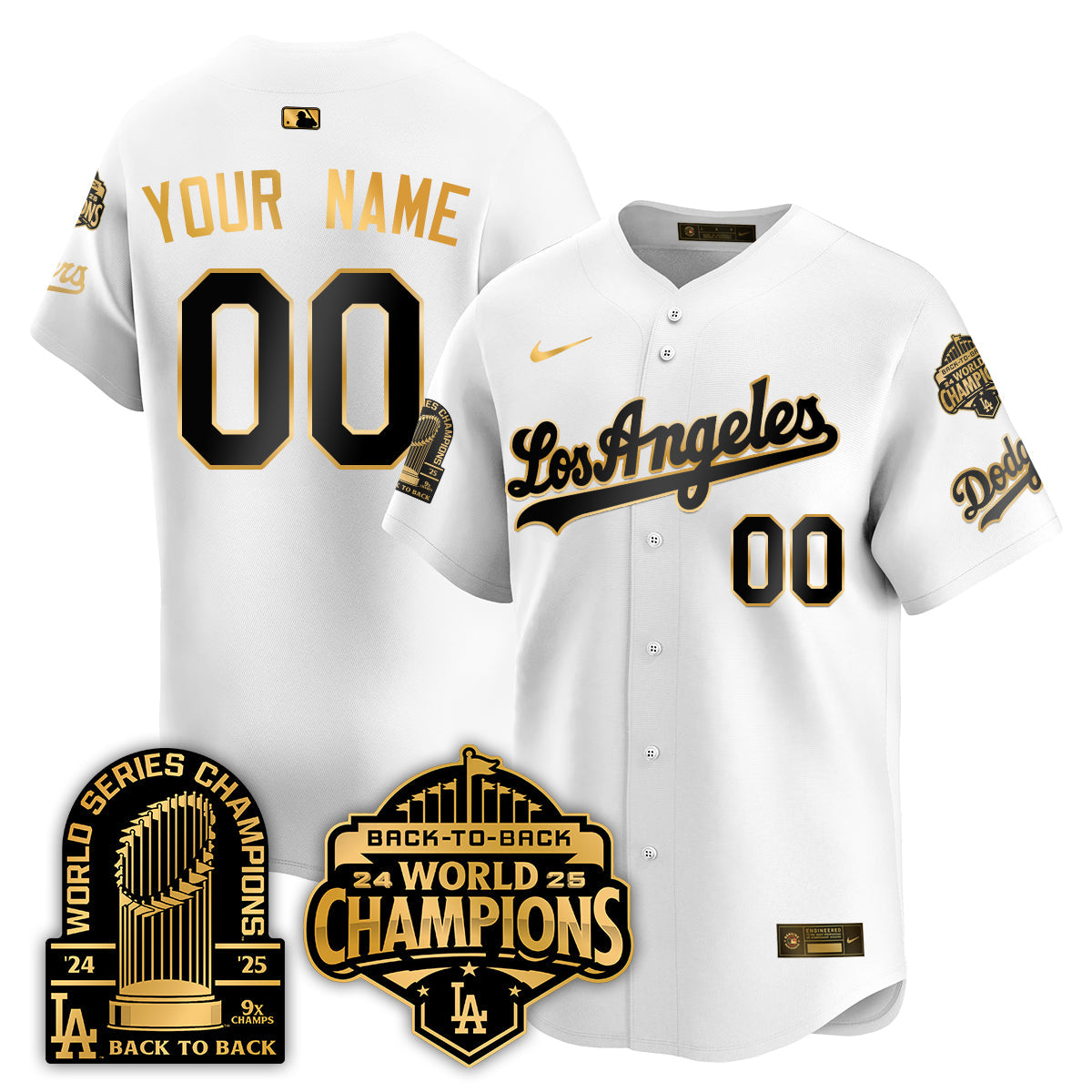 CUSTOM LAD Gold Collection Vapor Limited Jersey - 9x & B2B Champs - Stitched