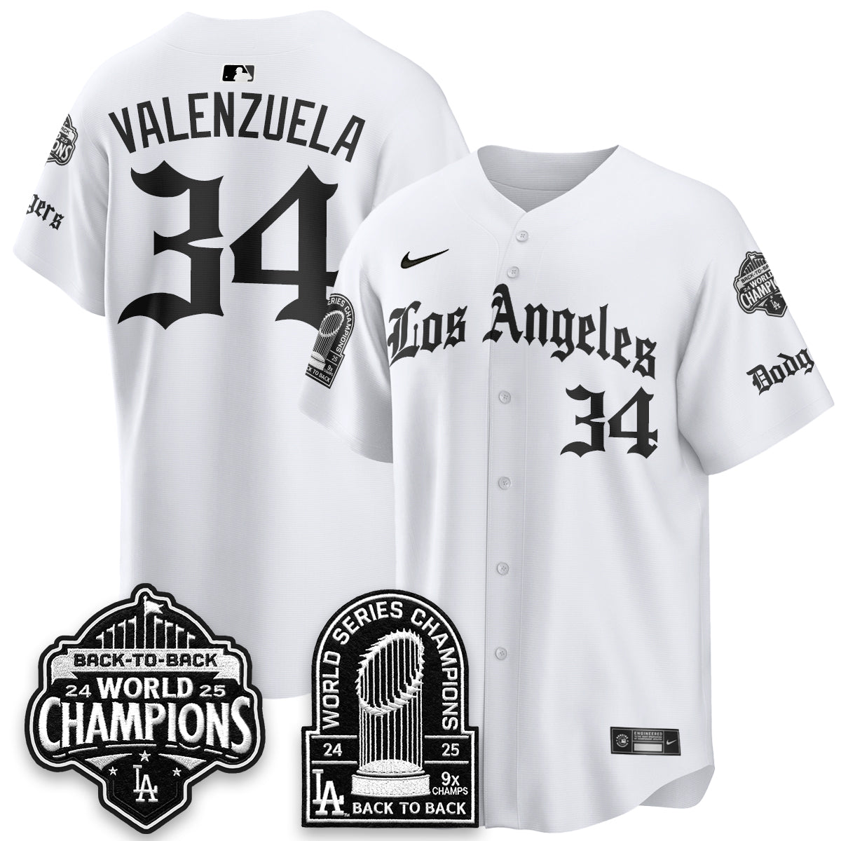 LAD WS Champions Back 2 Back Patch Vapor Premier Limited Gothic Gold Edition Jersey - Stitched