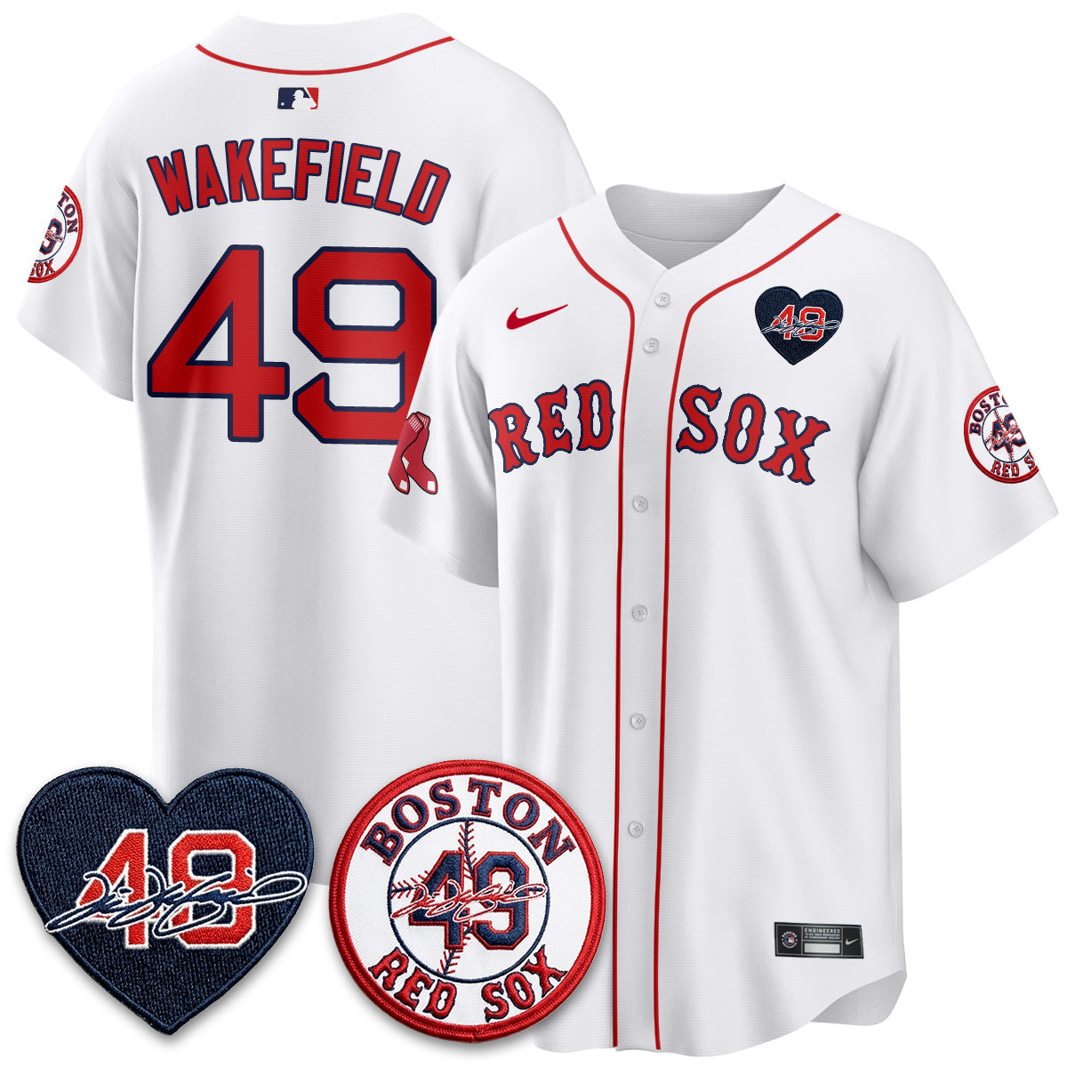 BOS Tim Wakefield Memorial Patch Vaper Premier Limited Jersey - Stitched