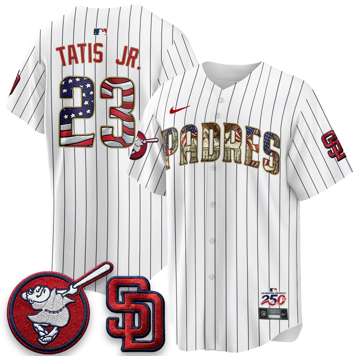 SD 2026 Independence Day USA Vapor Limited White Jersey - Stitched
