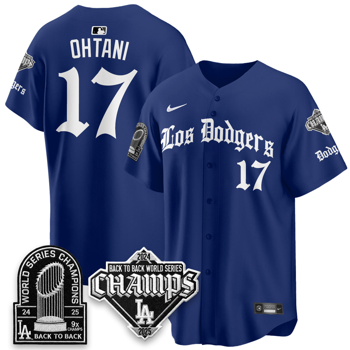LAD World Series Champions B2B Patch Vapor Premier Limited Gothic Edition Jersey - Stitched