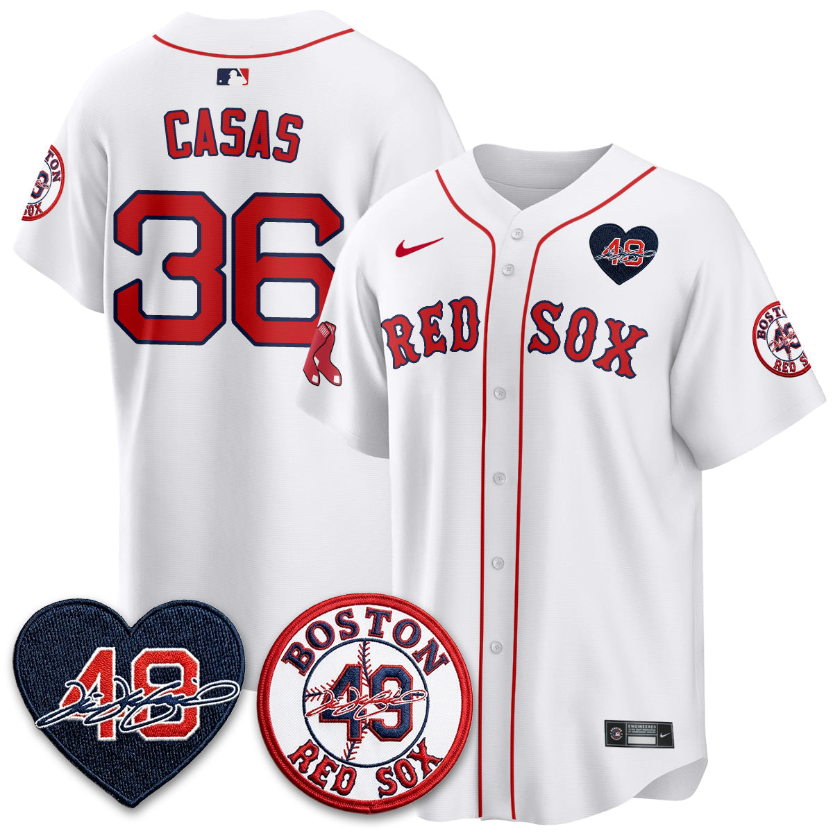 BOS Tim Wakefield Memorial Patch Vaper Premier Limited Jersey - Stitched