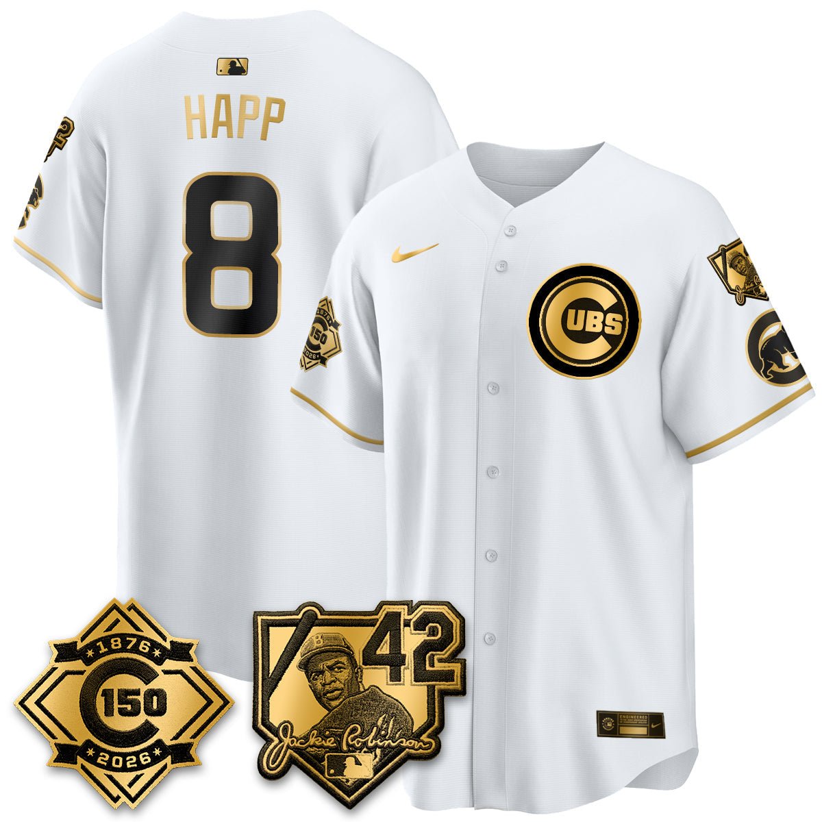 CHC 150th Anniversary & Jackie Robinson Day Patch Vapor Premier Limited Jersey - Stitched