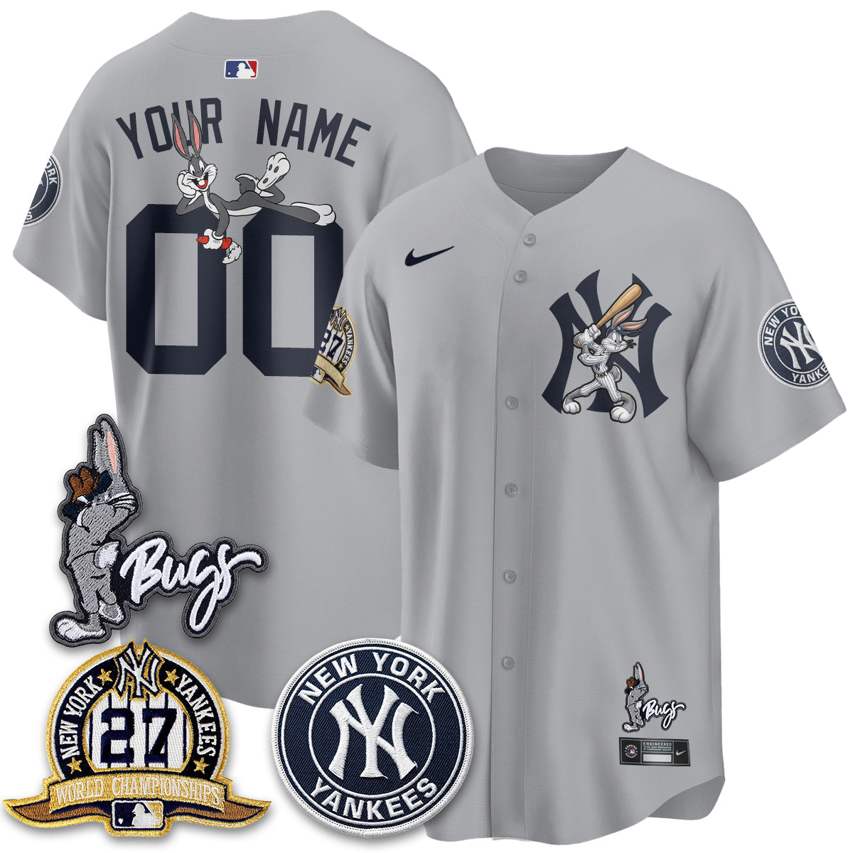 NYY Bunny Vapor Limited Custom Jersey - Stitched