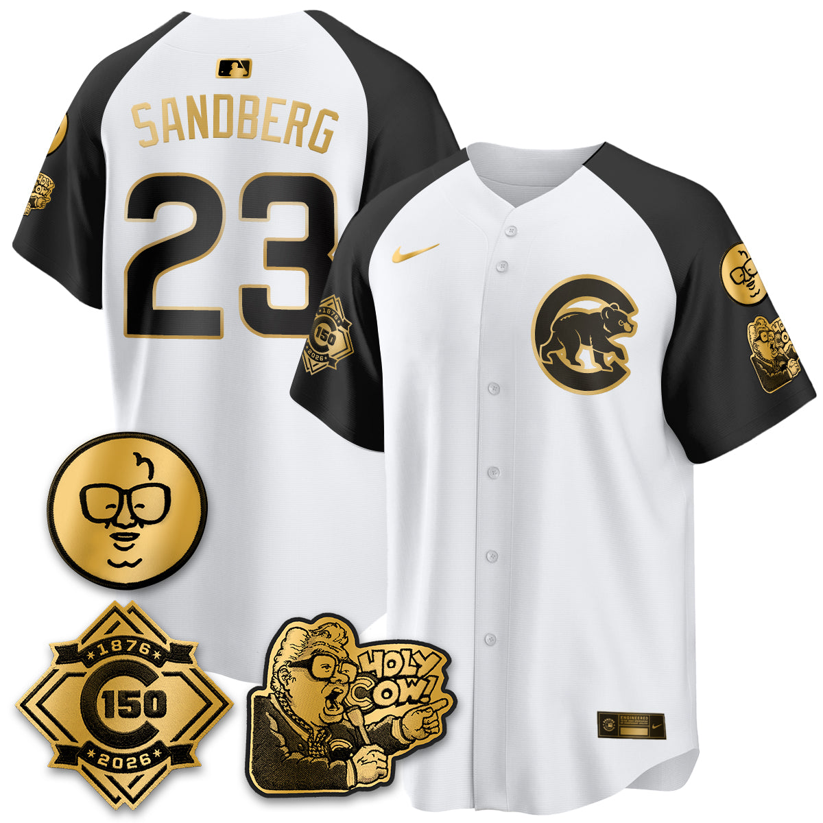 CHC 150th Anniversary Harry Caray Holy Cow Vapor Premier Limited Jersey - Stitched V3
