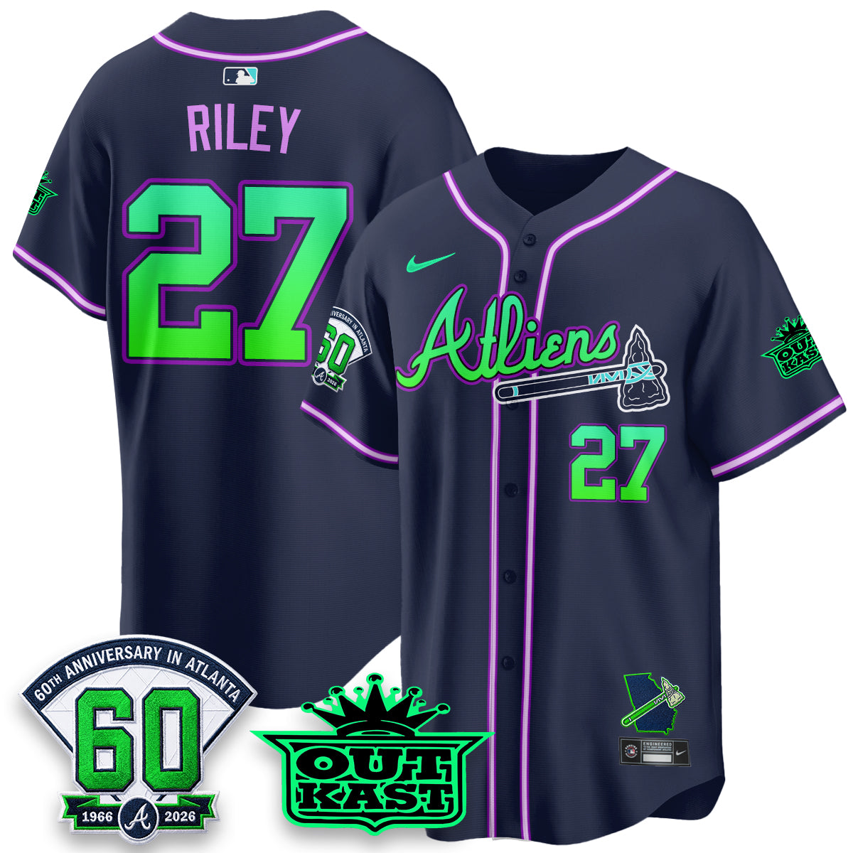 ATL x Atliens Cool Base Galaxy Version Jersey - Stitched (28)