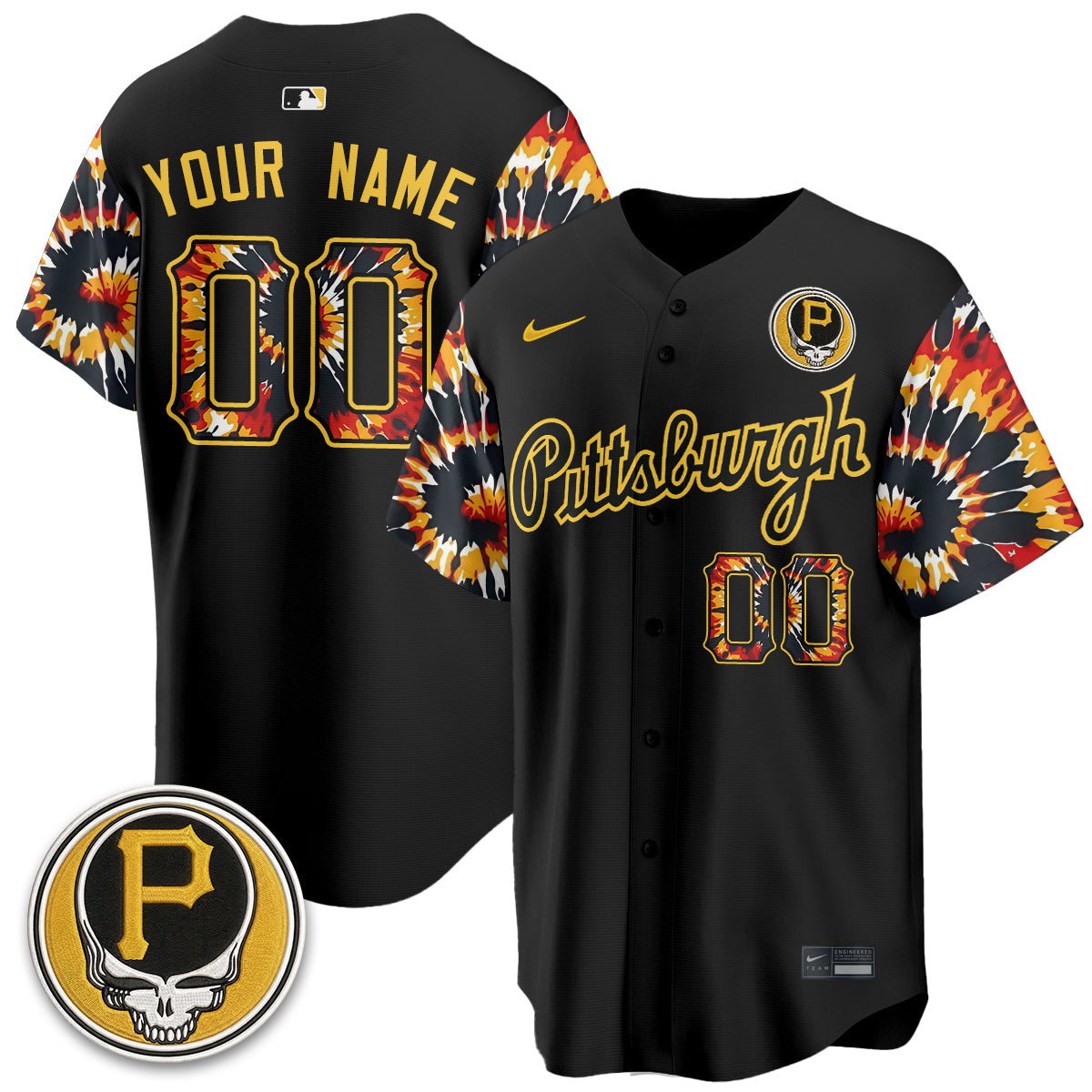 PIT x Grateful Dead Vapor Limited Custom Jersey - Stitched