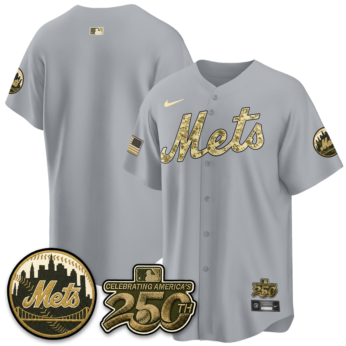 NYM Armed Forces Day Vapor Premier Limited Jersey - Stitched V2