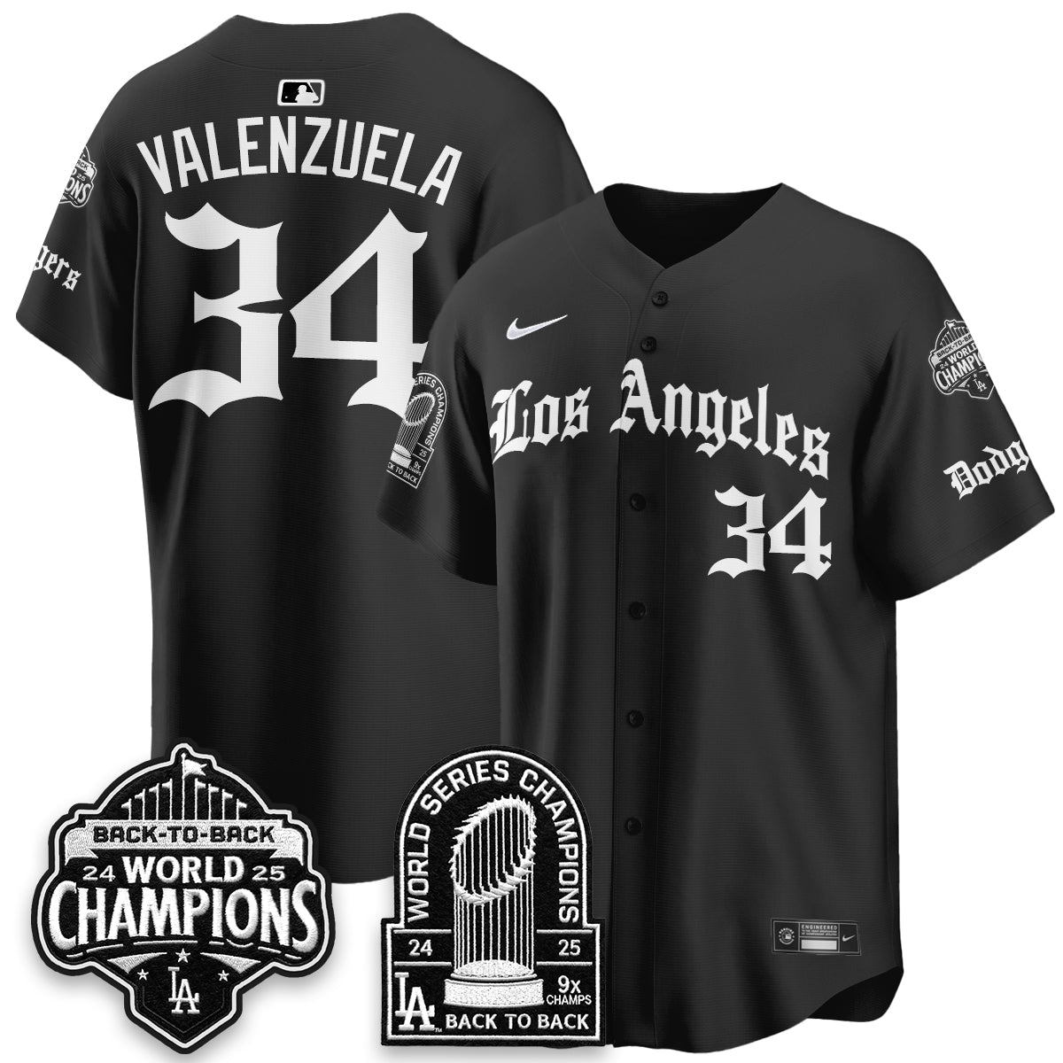 LAD WS Champions Back 2 Back Patch Vapor Premier Limited Gothic Gold Edition Jersey - Stitched
