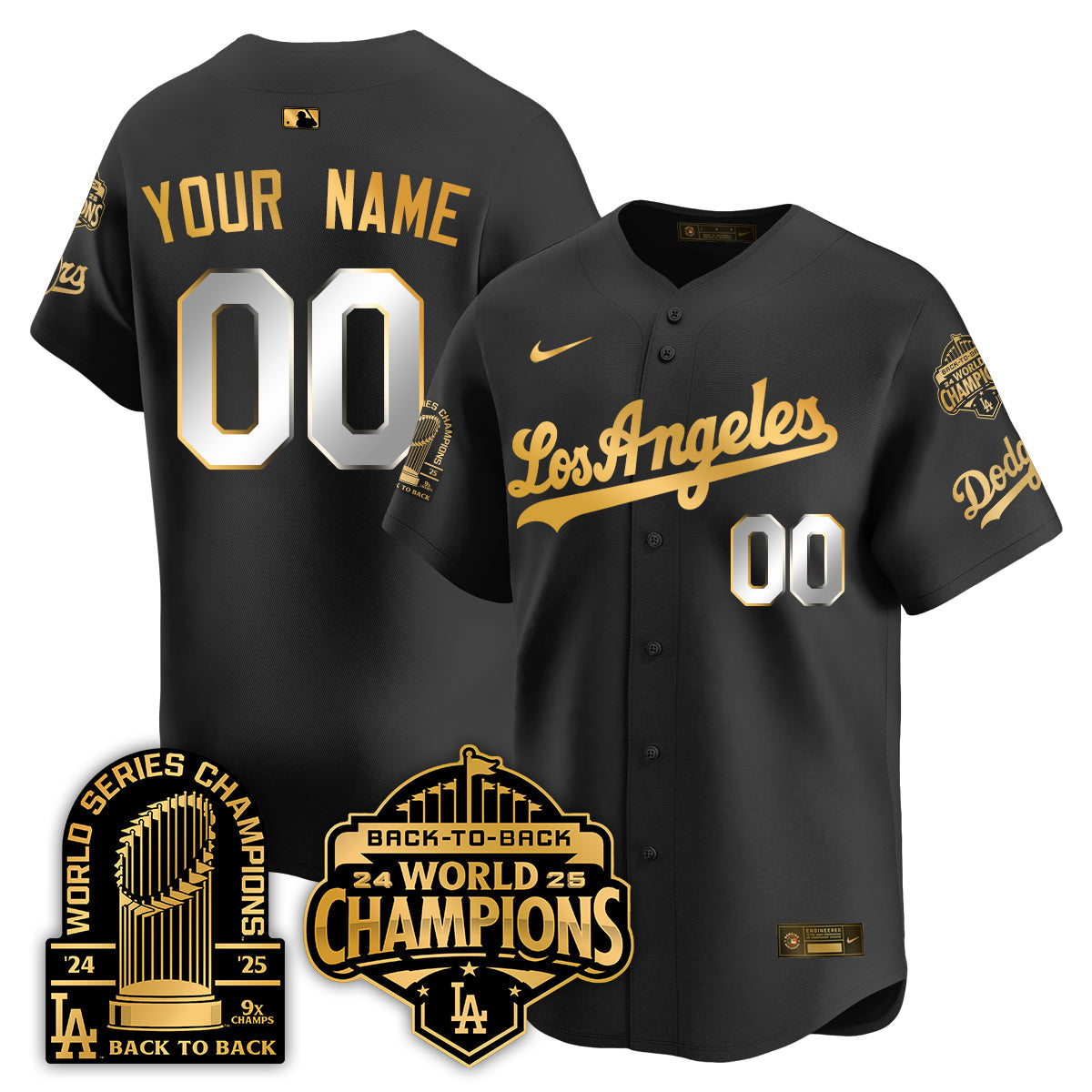 CUSTOM LAD Gold Collection Vapor Limited Jersey - 9x & B2B Champs - Stitched