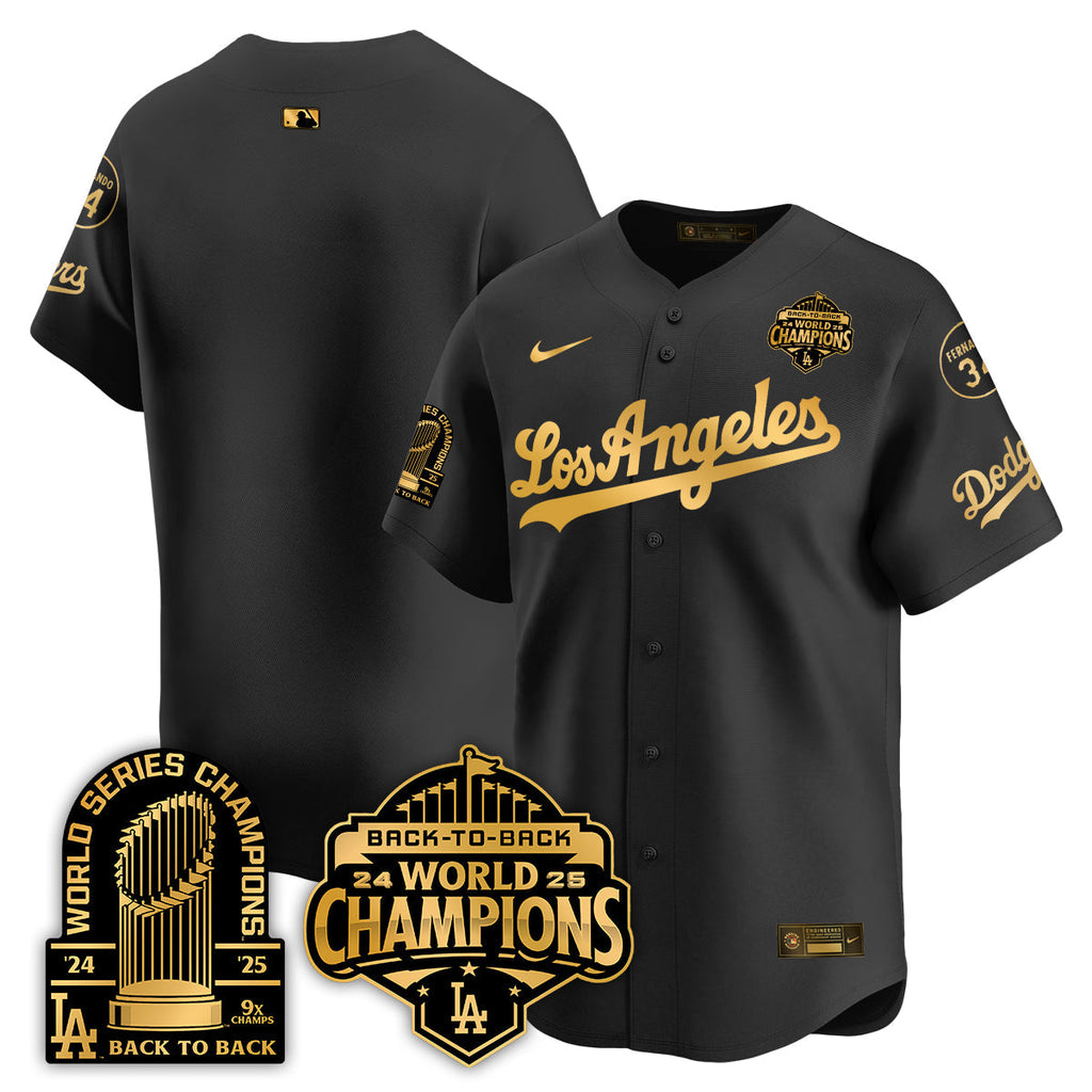 LAD Alternate  Vapor Limited Jersey - 9x Champs - Stitched