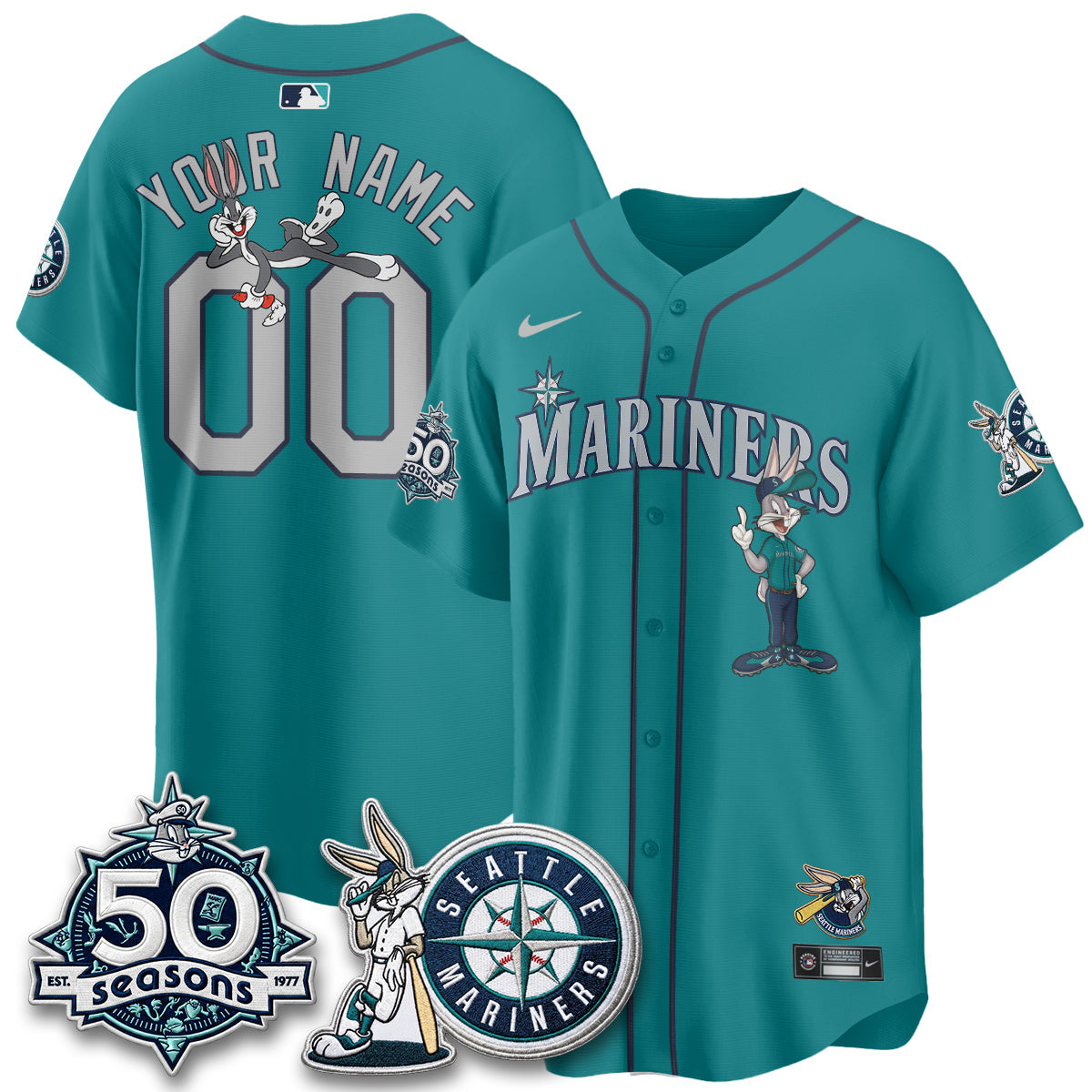 SEA x Bunny Vapor Premier Limited Custom Jersey - Stitched