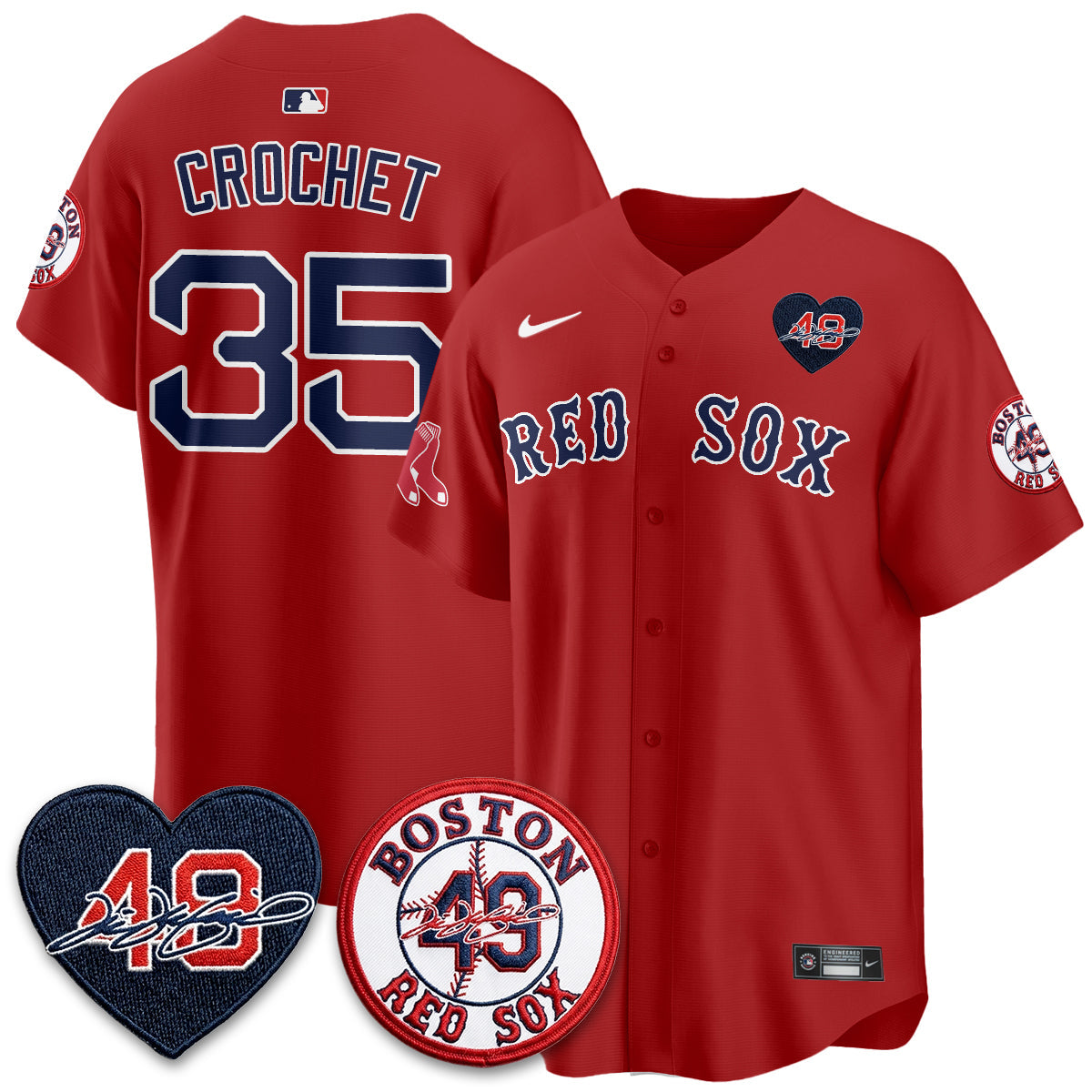BOS Tim Wakefield Memorial Patch Vaper Premier Limited Jersey - Stitched