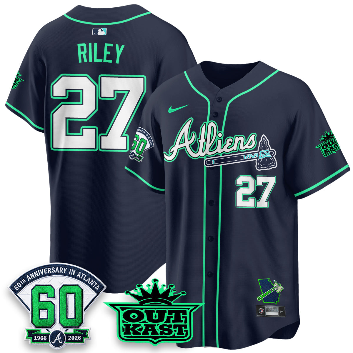 ATL x Atliens Cool Base Galaxy Version Jersey - Stitched (44)