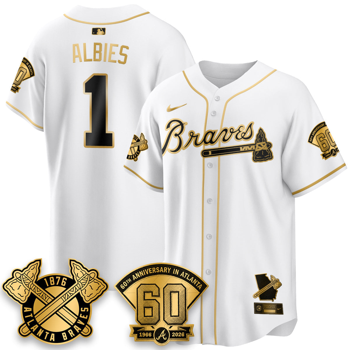 ATL 60th Anniversary Gold Edition Vapor Limited Jersey - Stitched