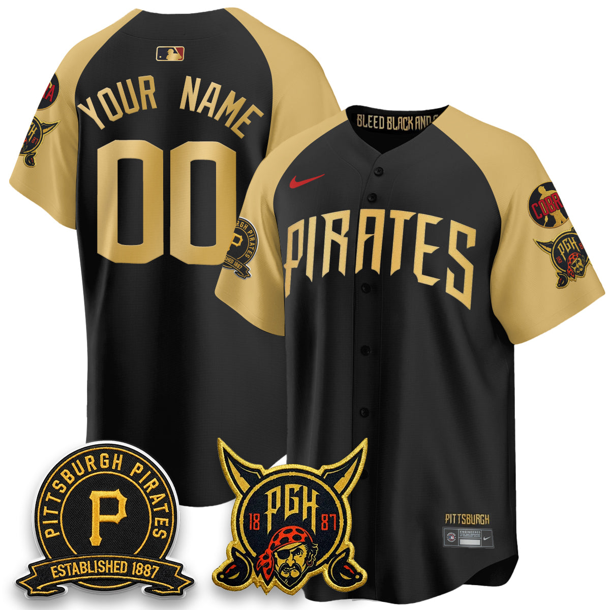 PIT Vapor Limited Custom Jersey - Cobra & Est 1887 Patch - Stitched
