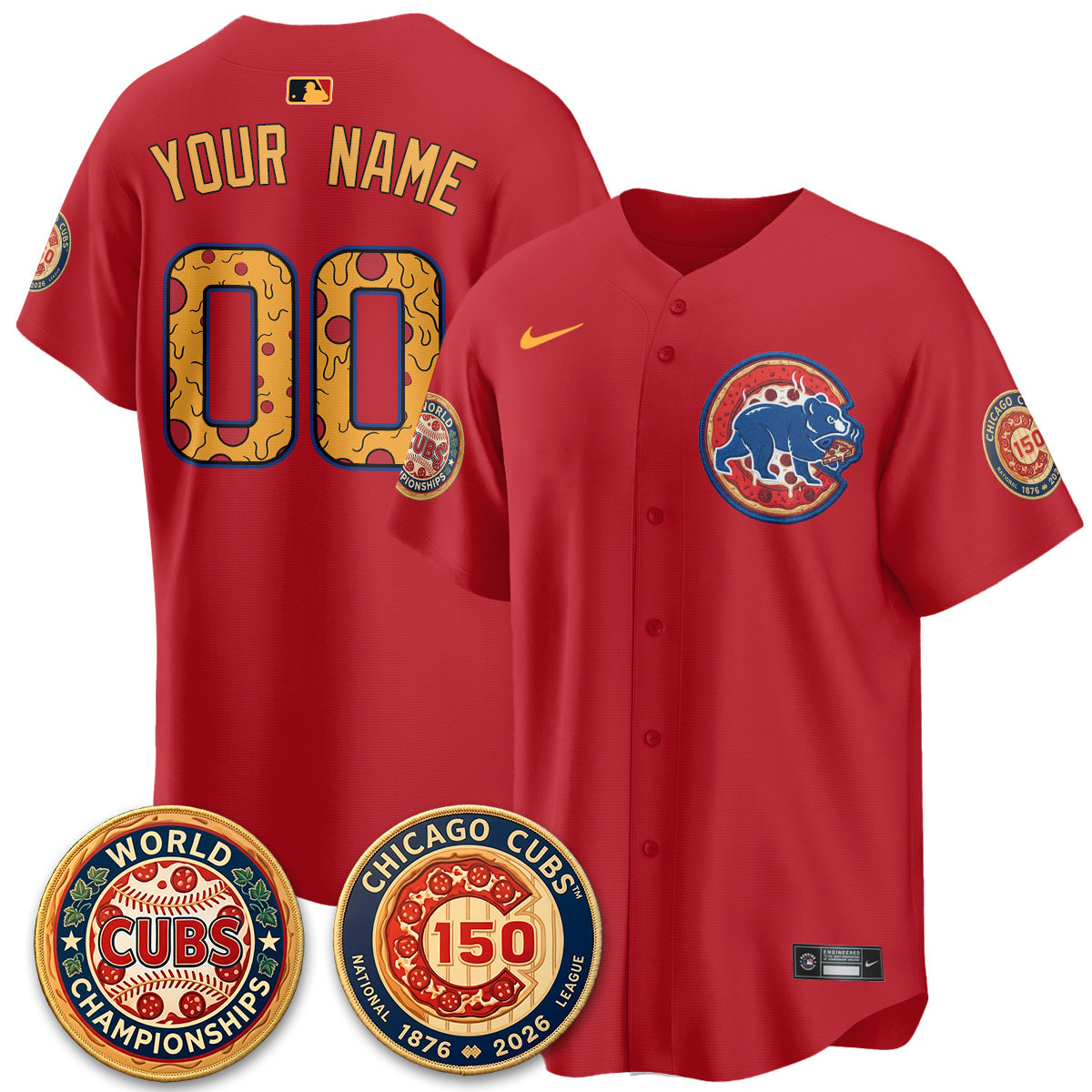CHC Deep Dish Pizza Vapor Limited Custom Jersey - Stitched