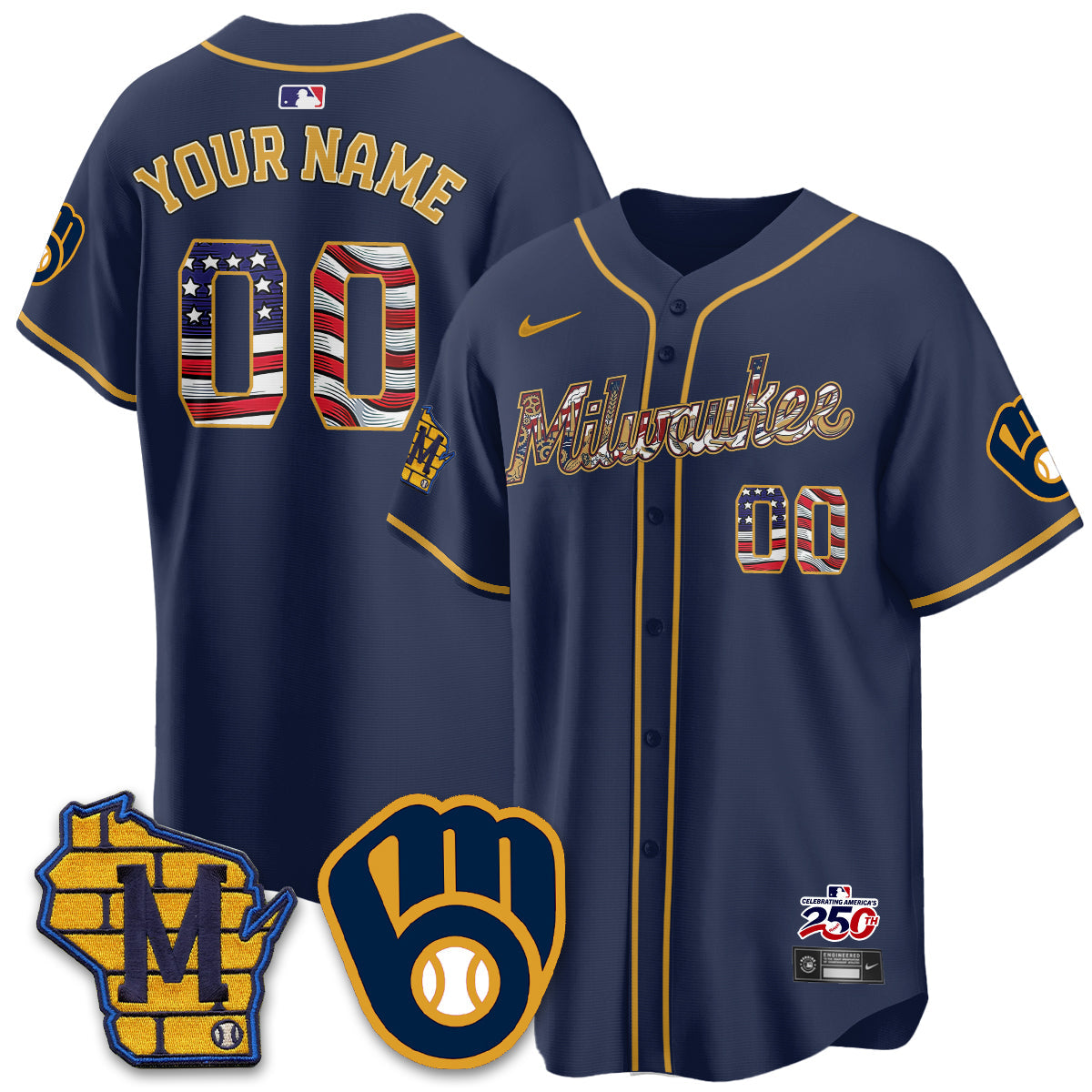 MIL 2026 Independence Day USA Vapor Limited Custom Jersey - Stitched