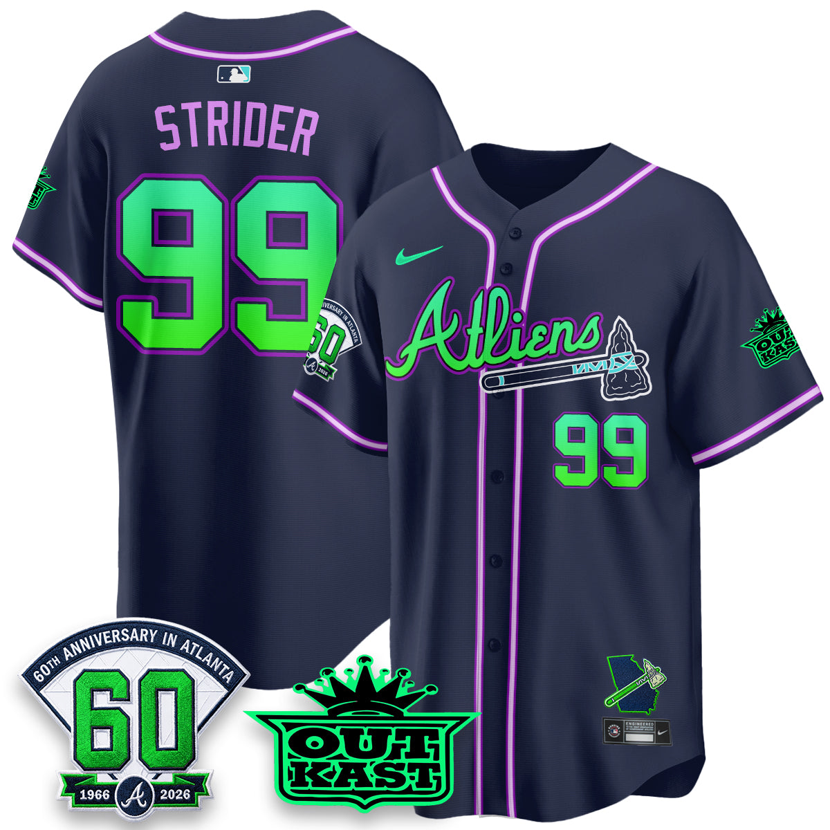 ATL x Atliens Cool Base Galaxy Version Jersey - Stitched (28)
