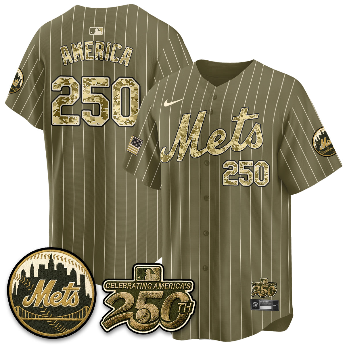 NYM Armed Forces Day Vapor Premier Limited Jersey - Stitched V2