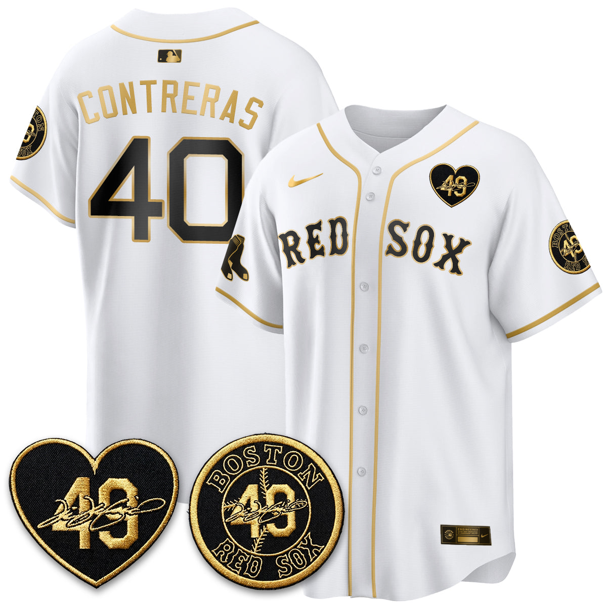 BOS Tim Wakefield Memorial Patch Vaper Premier Limited Jersey - Stitched