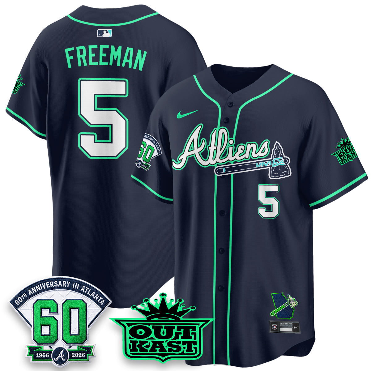 ATL x Atliens Cool Base Galaxy Version Jersey - Stitched (44)