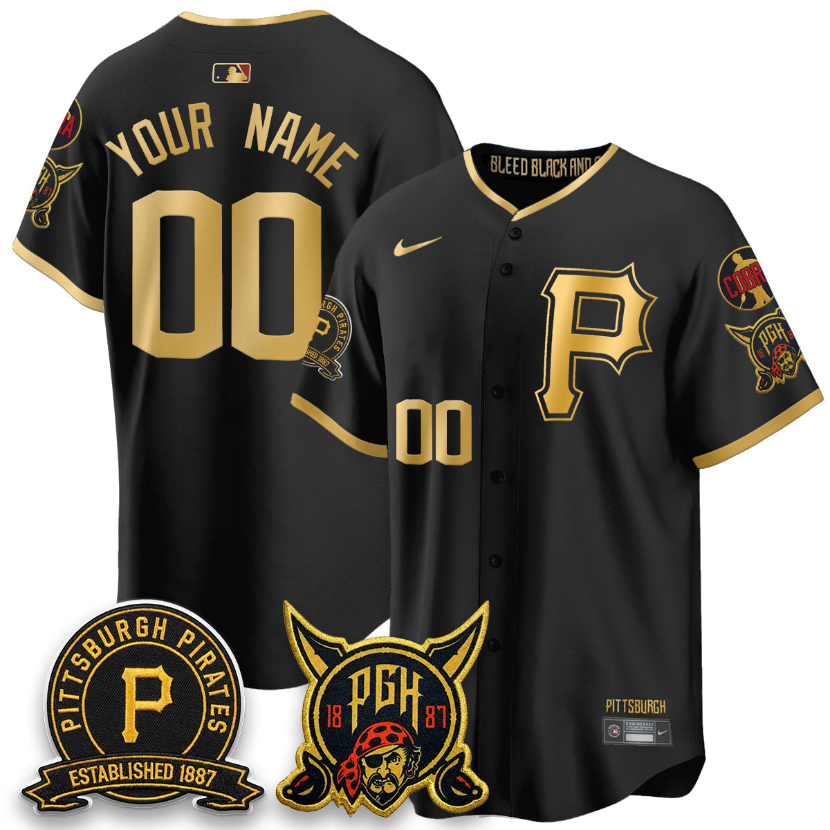 PIT Vapor Limited Custom Jersey - Cobra & Est 1887 Patch - Stitched