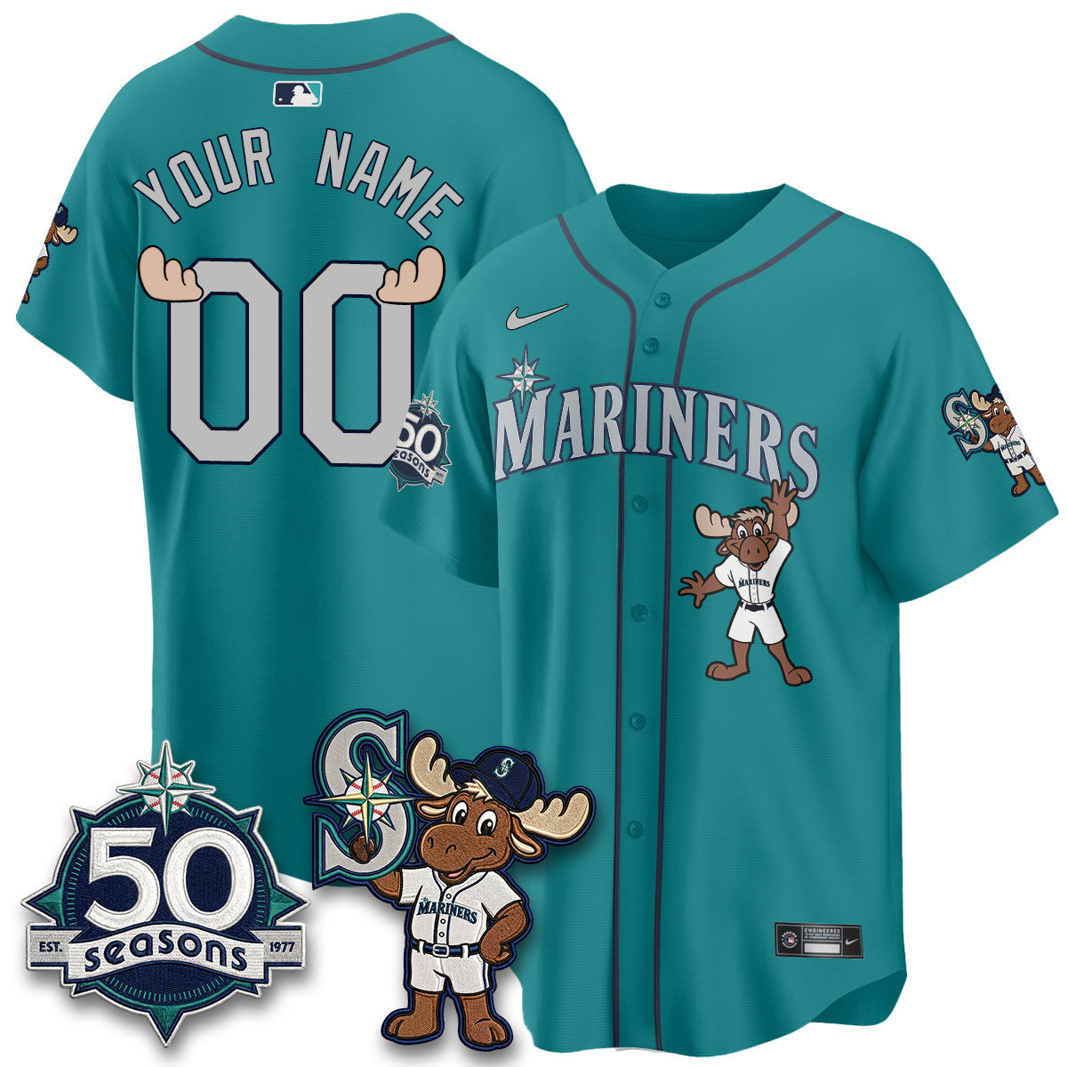 SEA Mascot Custom Jersey - Stitched