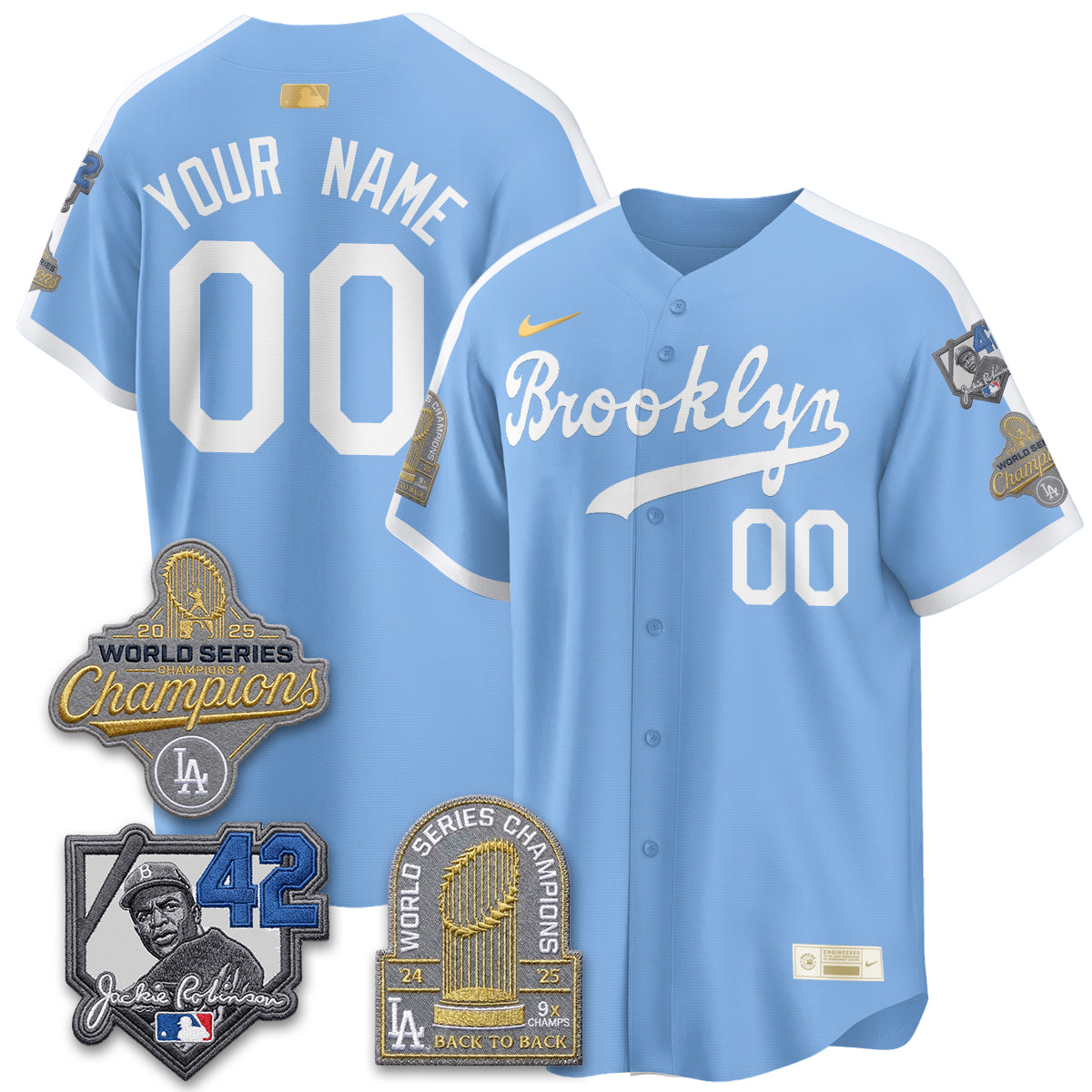 LAD 2026 Brooklyn Jackie Robinson Limited Custom Jersey - Stitched