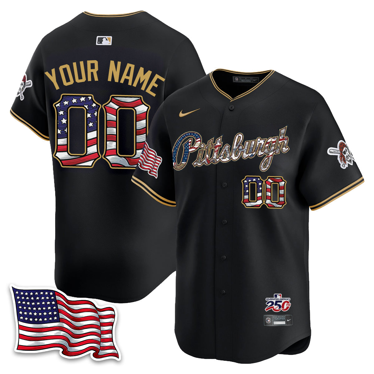 PIT 2026 Independence Day USA Vapor Limited Custom Jersey - Stitched