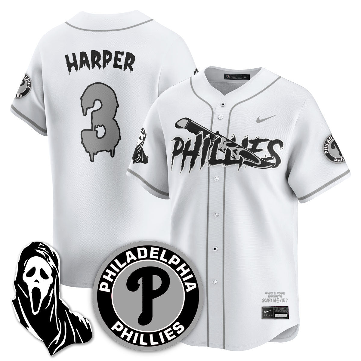 PHI "Scream Ghostface" Men Jersey - Stitched
