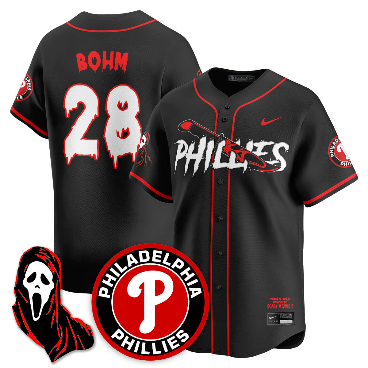 PHI "Scream Ghostface" Jersey - Stitched