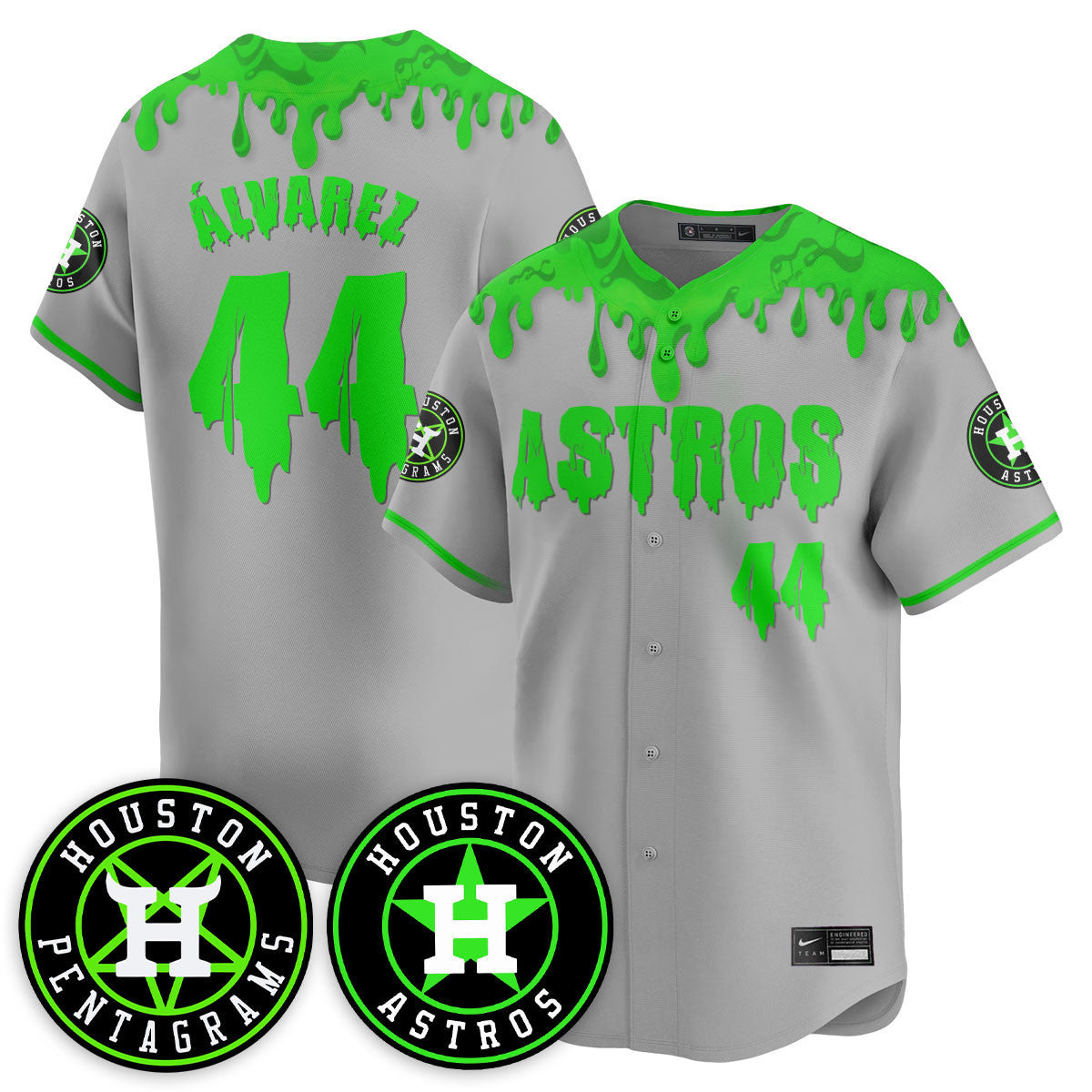 Custom Houston Astros "Slime Night Special" Jersey - Stitched