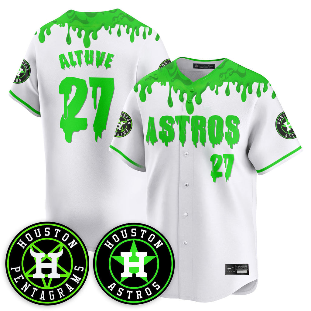 Custom Houston Astros "Slime Night Special" Jersey - Stitched