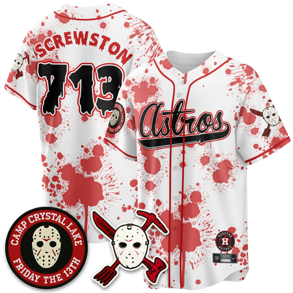 Custom Houston Astros "Friday the 13th" Jersey - All Stitched
