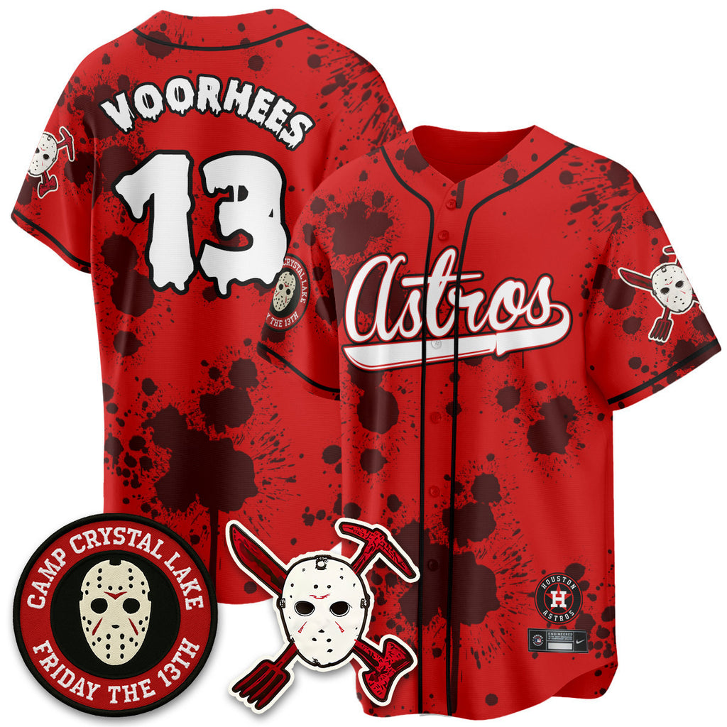 Custom Houston Astros "Friday the 13th" Jersey - All Stitched