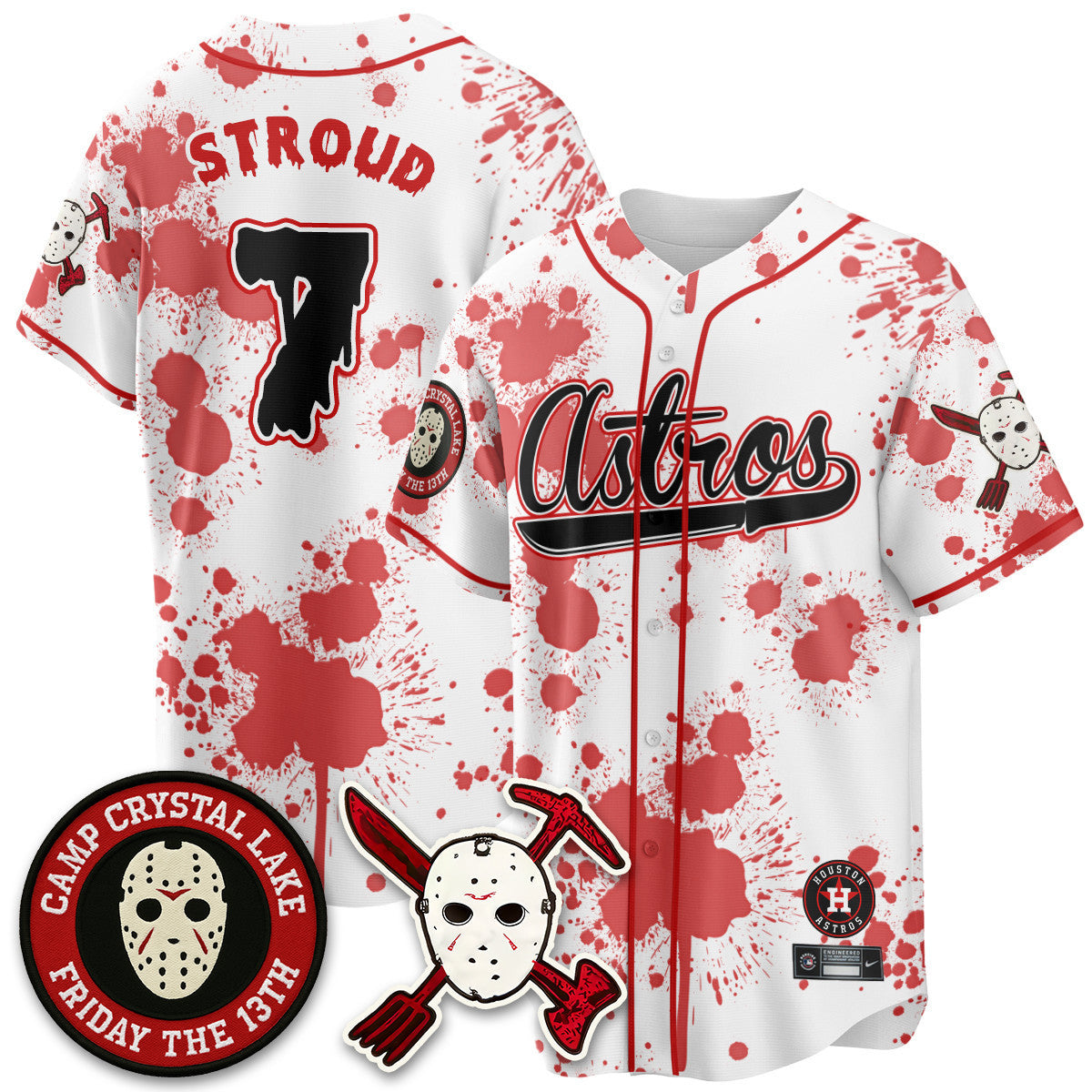 Custom Houston Astros "Friday the 13th" Jersey - All Stitched