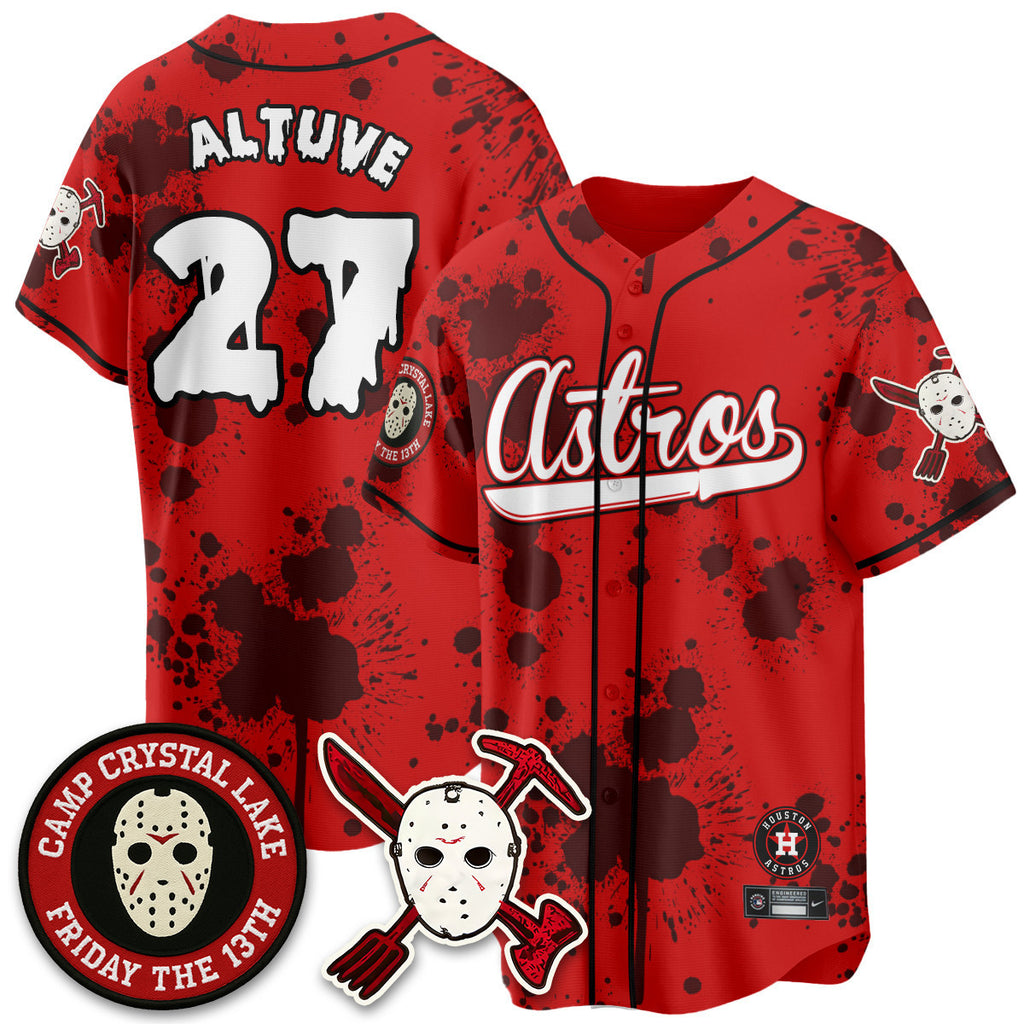 Custom Houston Astros "Friday the 13th" Jersey - All Stitched