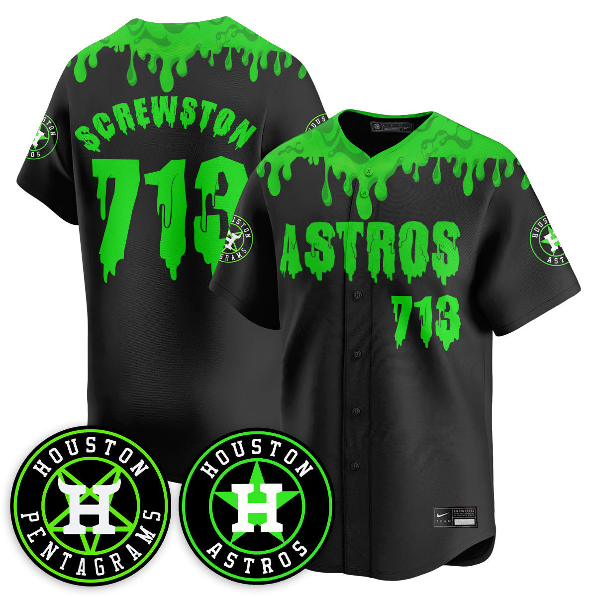 HOU "Slime Night Special" Jersey - Stitched