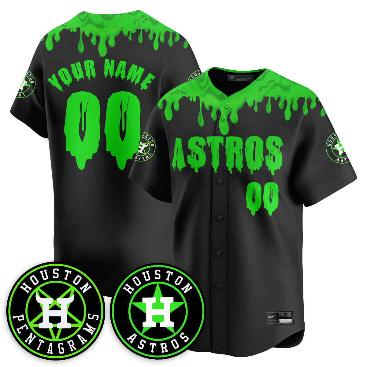 HOU "Slime Night Special" Jersey - Stitched